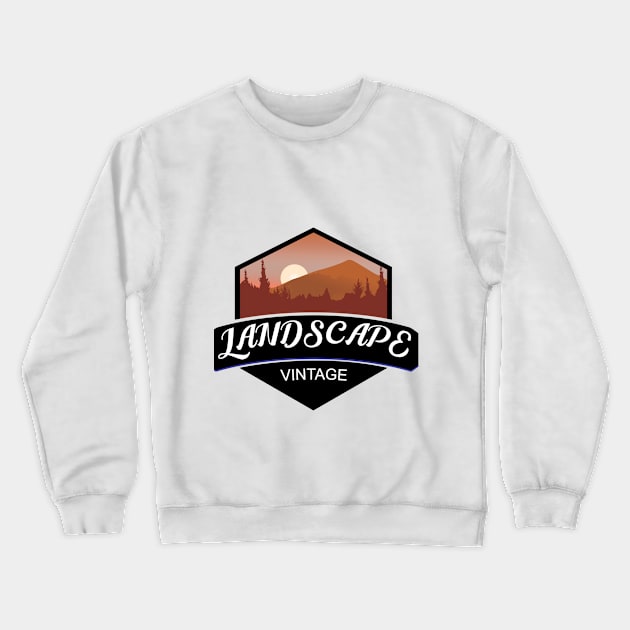 landscape Crewneck Sweatshirt by Hallomay